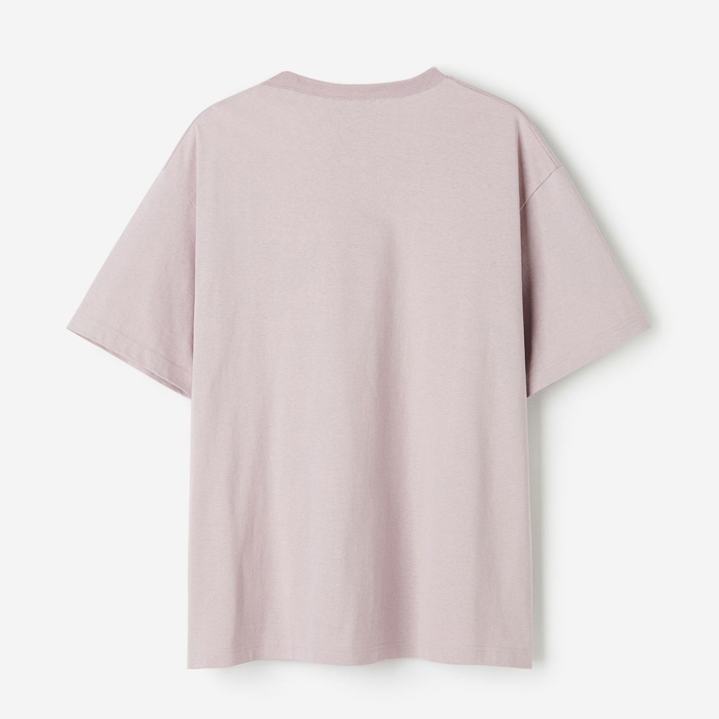 Los Angeles Beach Graphic Printed Oversized Lavender Cotton T-shirt