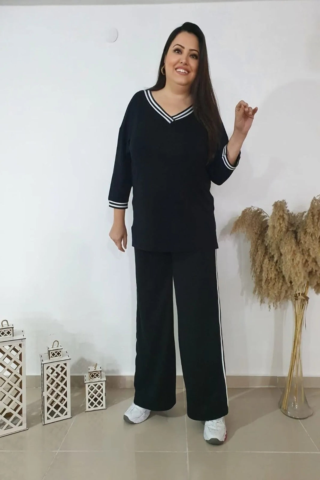 Women's Cord-set Black Relaxed fit Trendy Fashion for Office and Casual Wear