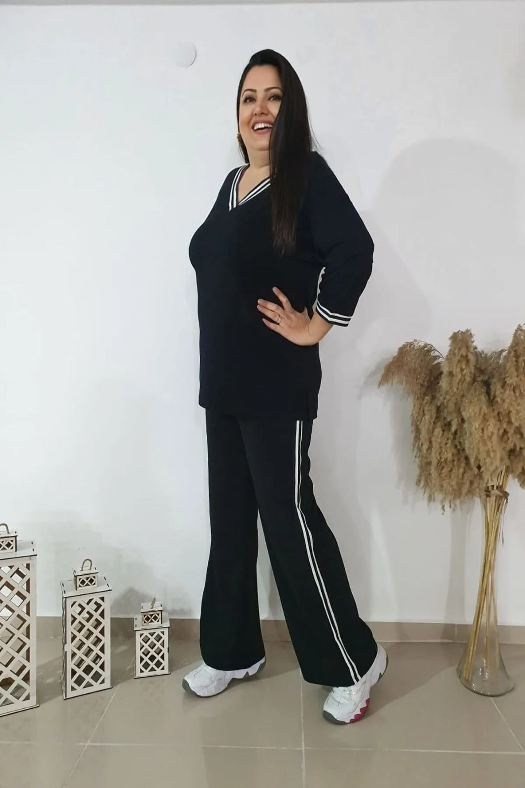 Women's Cord-set Black Relaxed fit Trendy Fashion for Office and Casual Wear