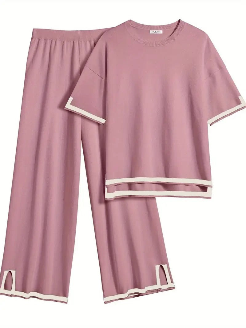 Women's Cord-set Pink Relaxed fit Trendy Fashion for Office and Casual Wear