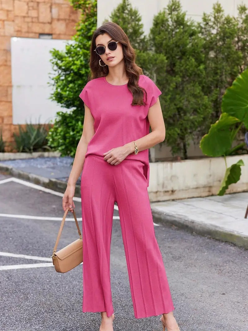 Women's Cord-set Pink Relaxed fit Trendy Fashion for Office and Casual Wear