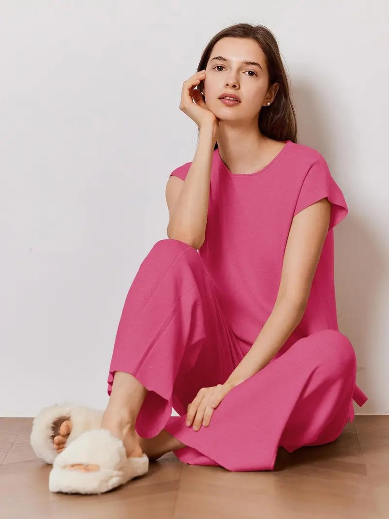Women's Cord-set Pink Relaxed fit Trendy Fashion for Office and Casual Wear
