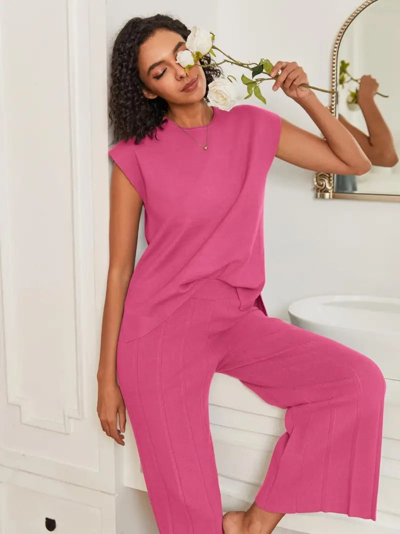 Women's Cord-set Pink Relaxed fit Trendy Fashion for Office and Casual Wear