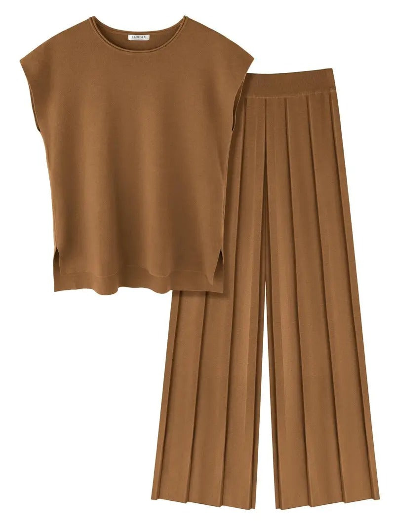 Women's Cord-set Brown Relaxed fit Trendy Fashion for Office and Casual Wear