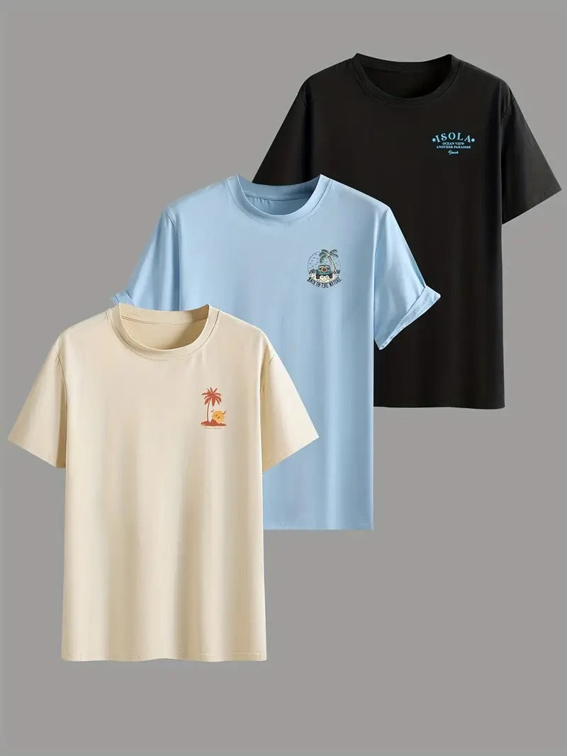 Pack of 3 Combo Graphic Cotton Oversized Printed T-Shirt for Men & Unisex, Oversized Printed Women's T-Shirt