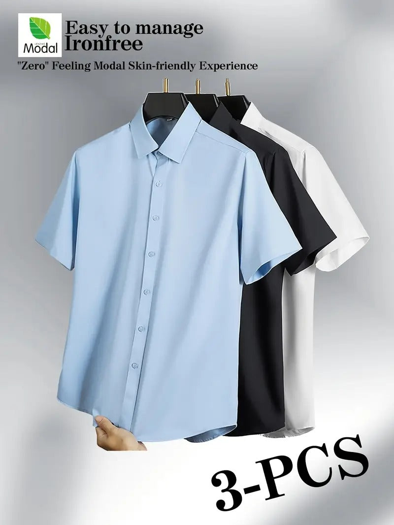 Pack of 3 Combo Plain Shirts for Men Office and Casual Wear