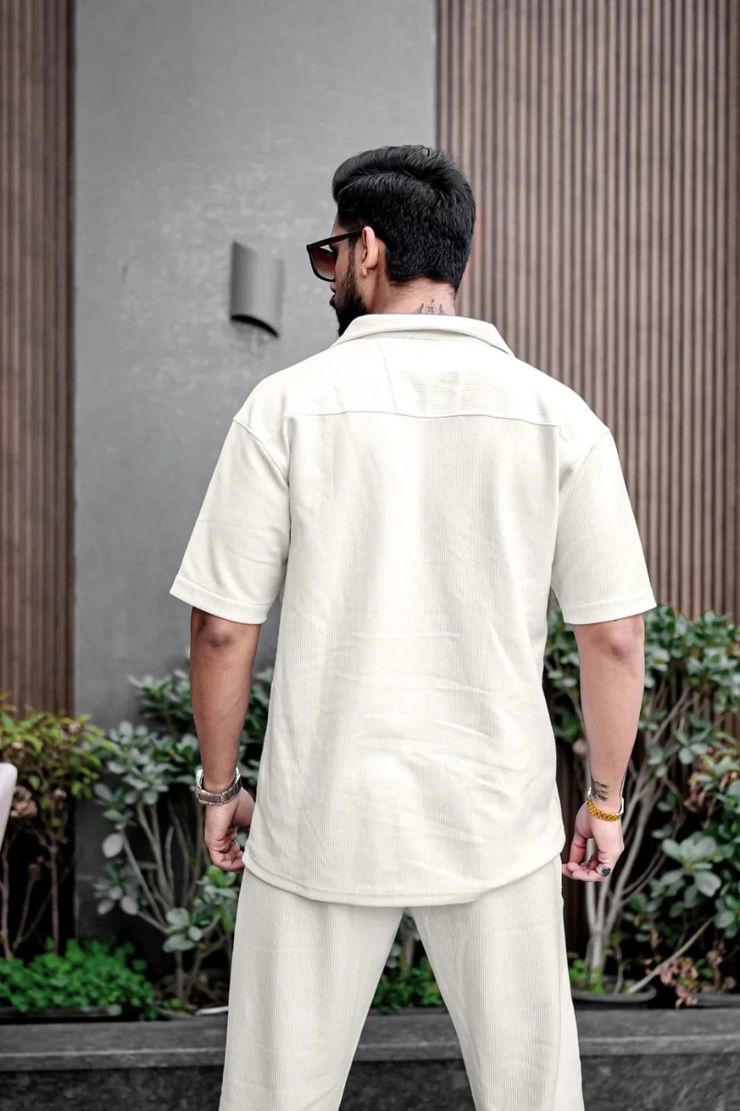 Corduroy Cord-set for Men Beige Color Relaxed fit Trendy Fashion for Office and Casual Wear