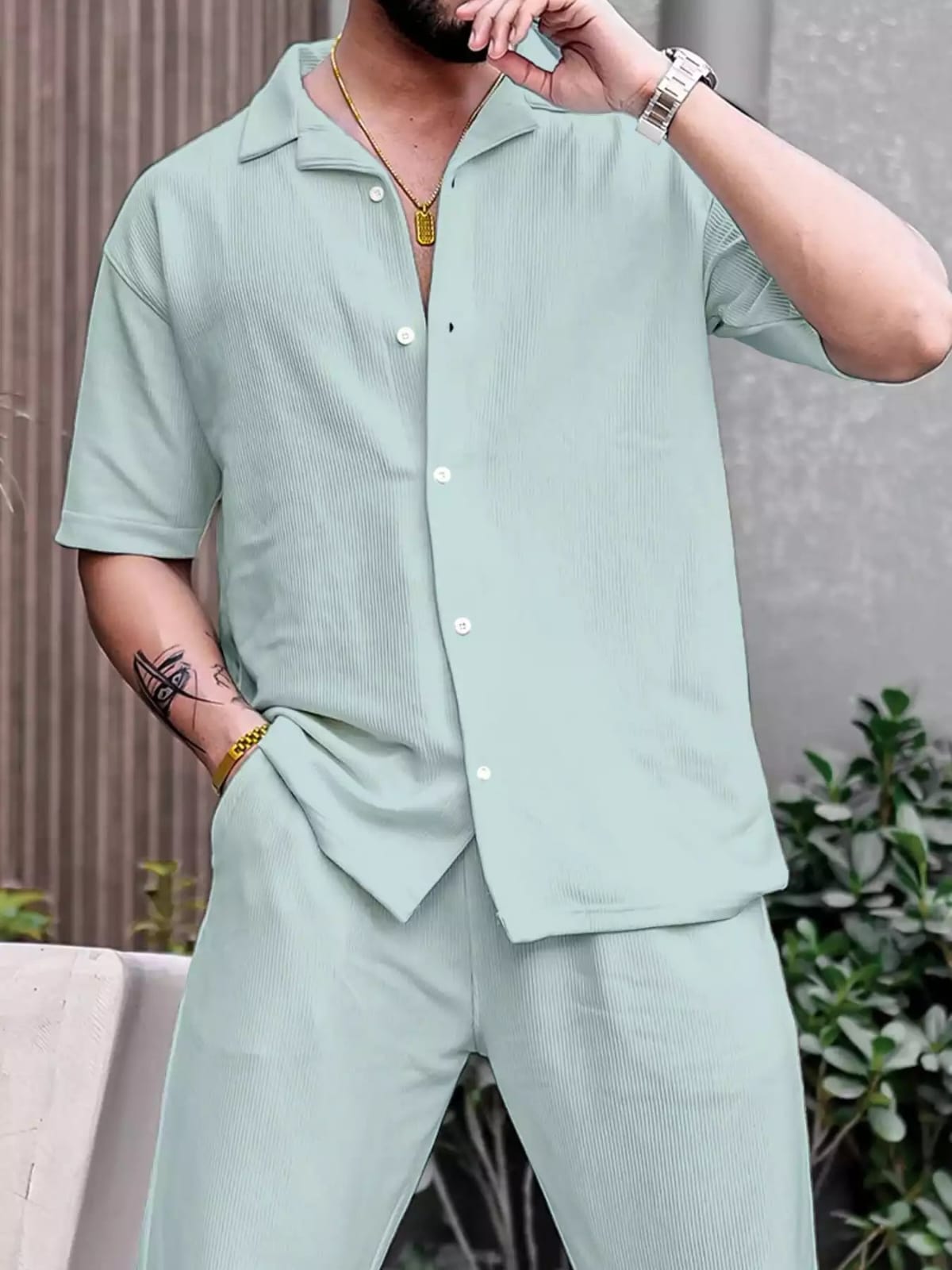 Corduroy Cord-set for Men Relaxed fit Trendy Fashion for Office and Casual Wear