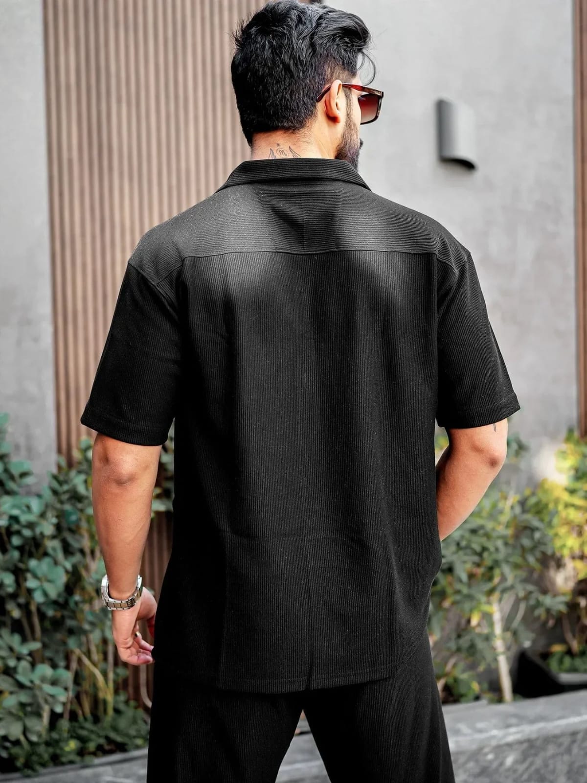 Corduroy Cord-set for Men Black Color Relaxed fit Trendy Fashion for Office and Casual Wear