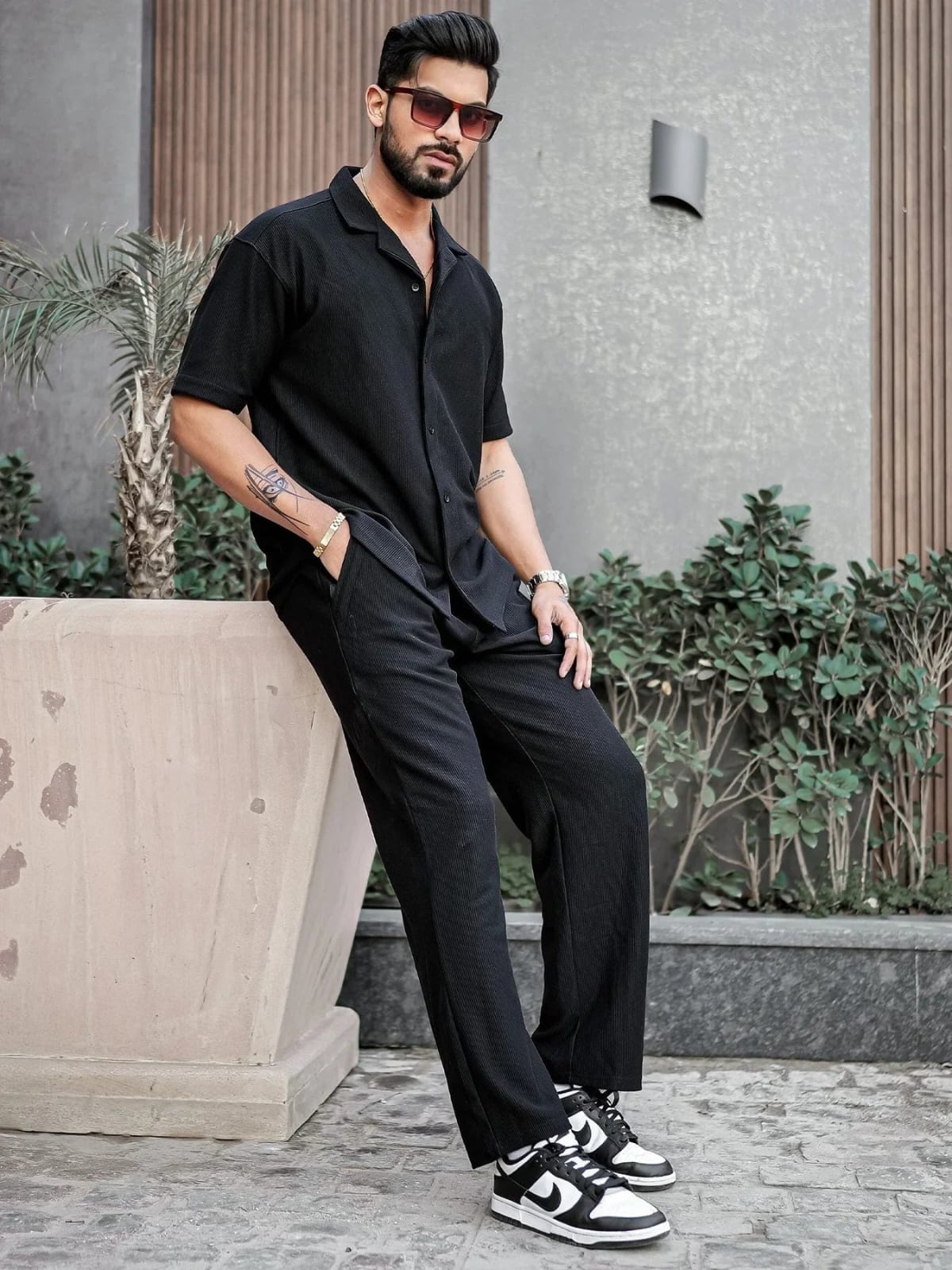 Corduroy Cord-set for Men Black Color Relaxed fit Trendy Fashion for Office and Casual Wear