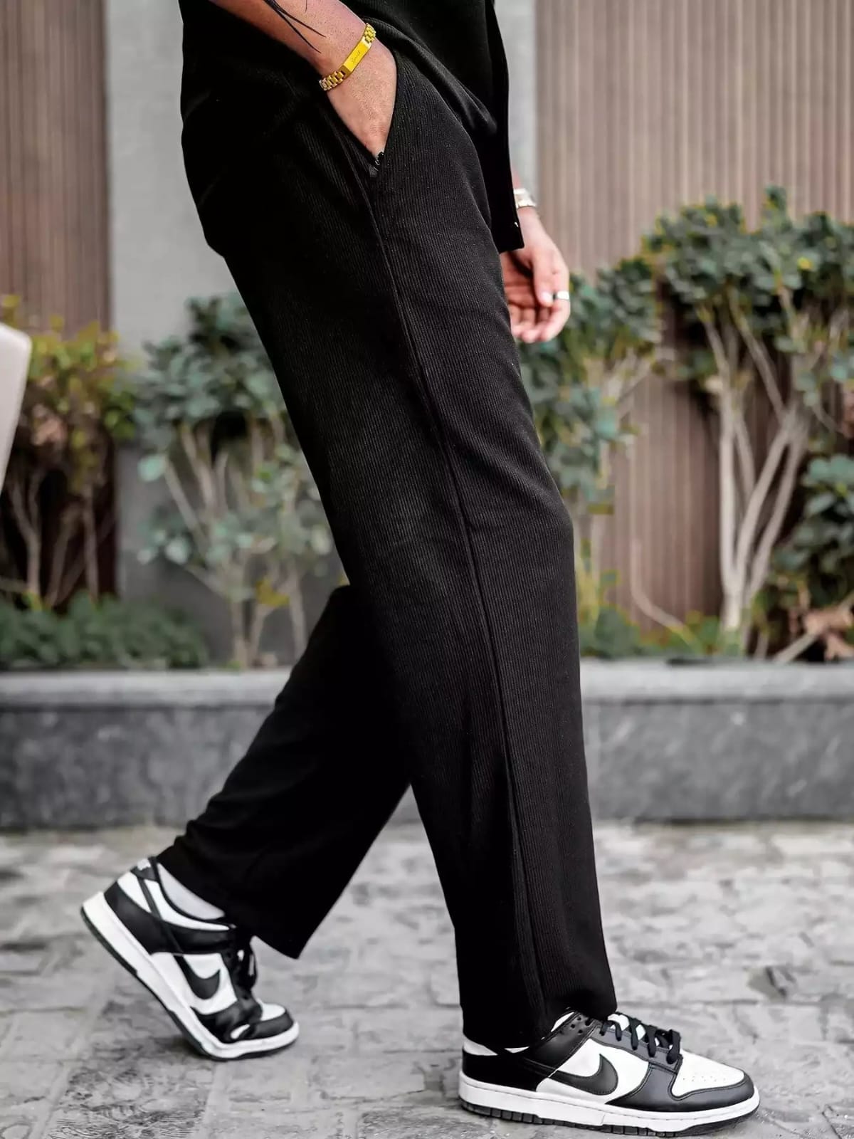 Corduroy Cord-set for Men Black Color Relaxed fit Trendy Fashion for Office and Casual Wear