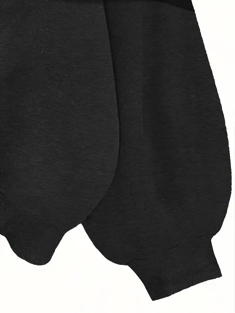 Comfort Text Printed Black Oversized Women's Sweatshirt
