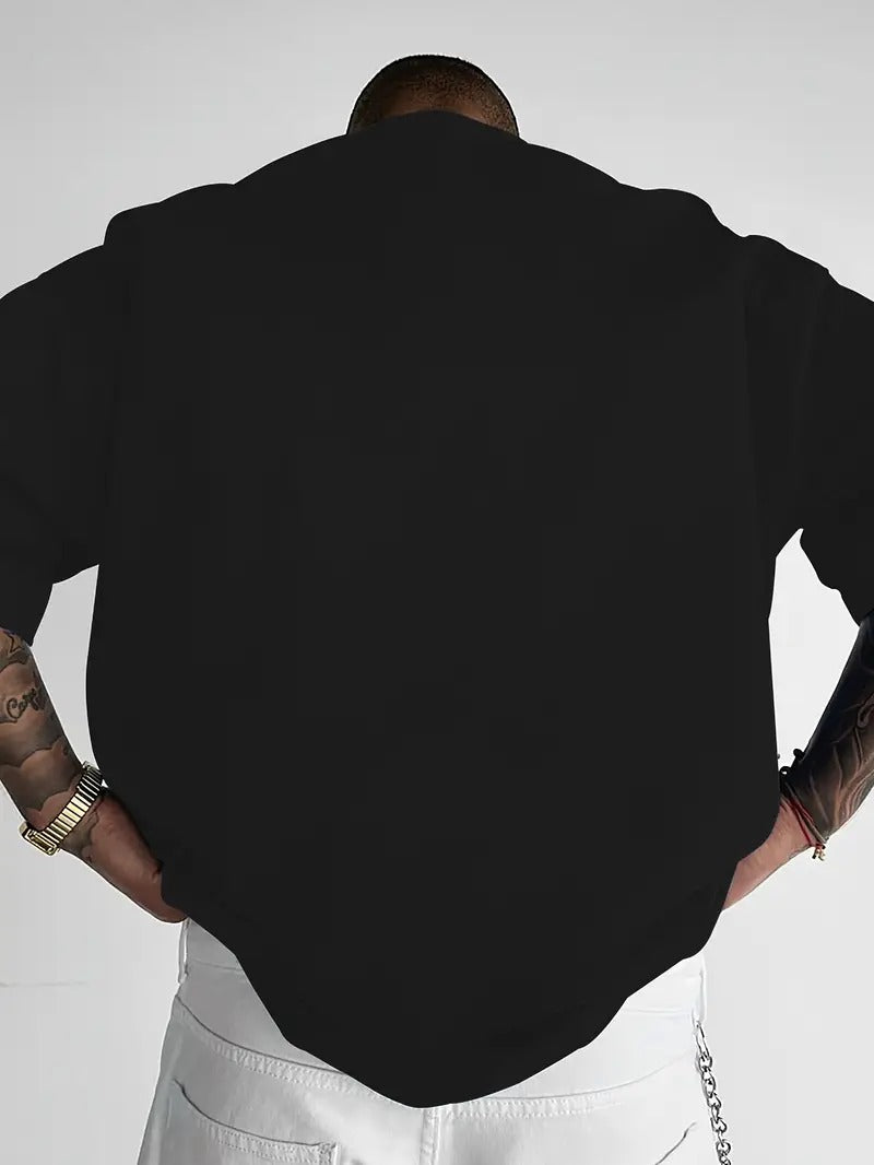 Bear Graphic Loose-Fitting Black Oversized Printed T-Shirt for Men & Unisex