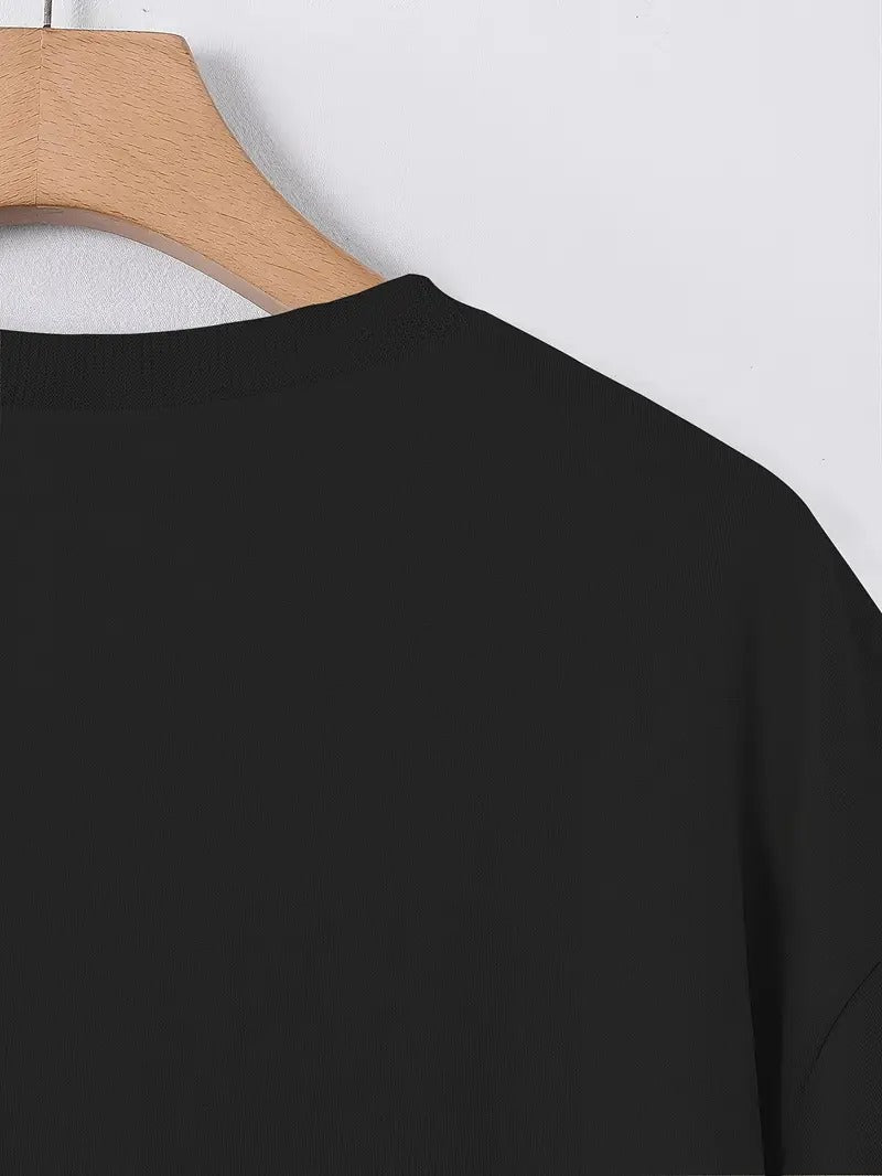 Bear Graphic Loose-Fitting Black Oversized Printed T-Shirt for Men & Unisex