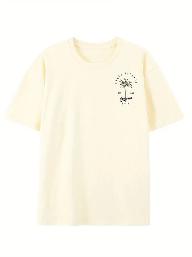 Palm Beach Off-White Oversized Printed T-Shirt for Men & Unisex, Big Back Print
