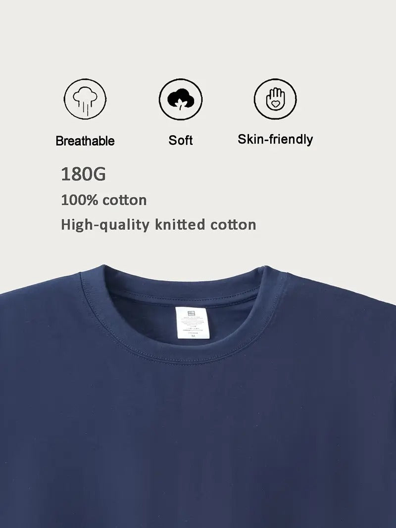 Summer Vacation Graphic Navy Blue Oversized Printed T-Shirt for Men & Unisex