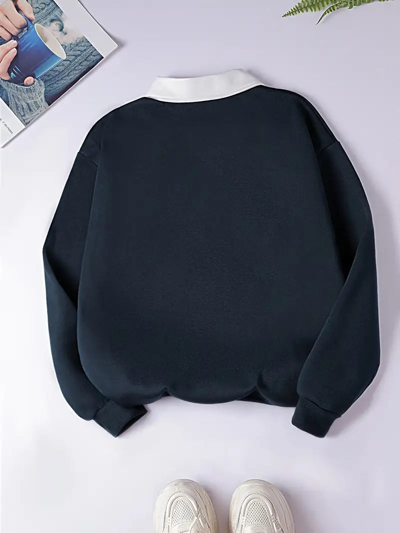 Los Angeles Collar Neck Black Women's Sweatshirt Grey Melange Color, Unisex