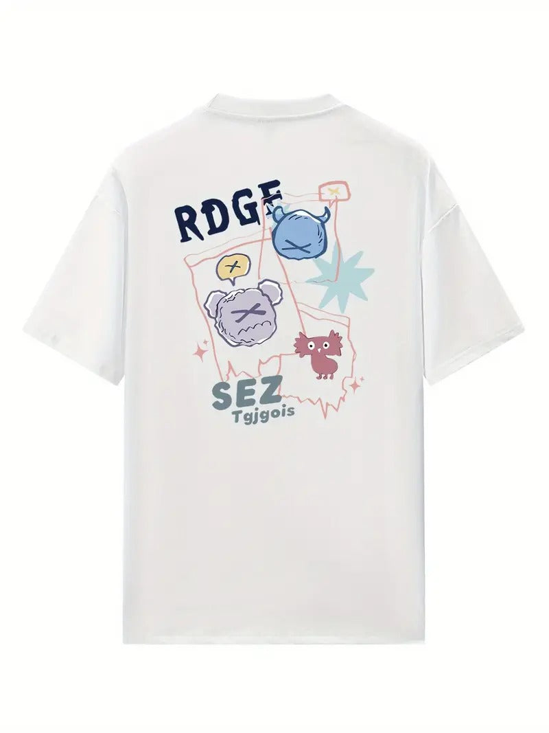 RDGF Graphic Oversized Printed Women's T-Shirt White Color