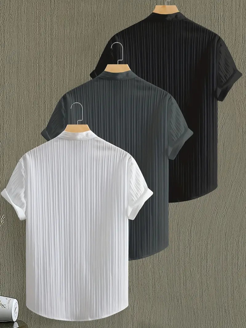Pack of 3 Combo Relaxed Fit Shirts for Men Office and Casual Wear