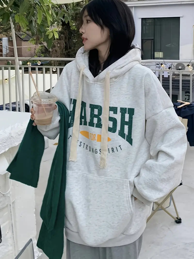 HARSII Grey Melange Women's Sweatshirt Hoodie, Sweatshirt Hoodie for Men, Unisex Sweatshirt Hoodie
