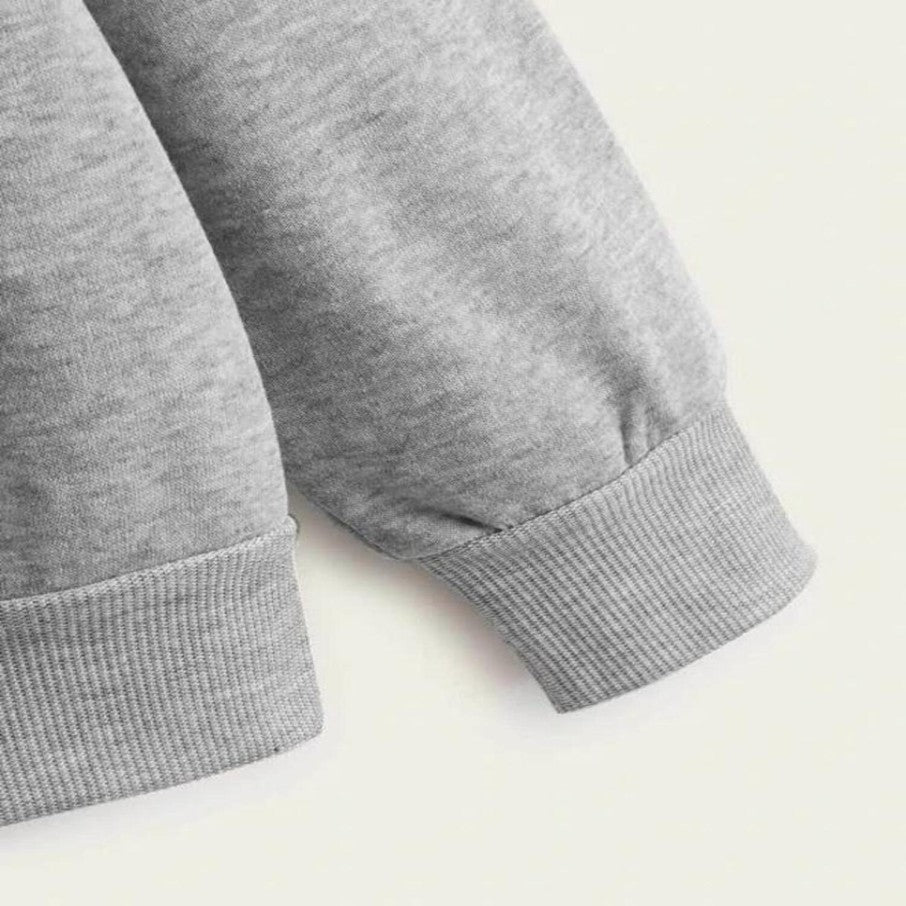 Plain Grey Melange Zipper Women's Sweatshirt Hoodie, Sweatshirt Hoodie for Men, Unisex Sweatshirt Hoodie
