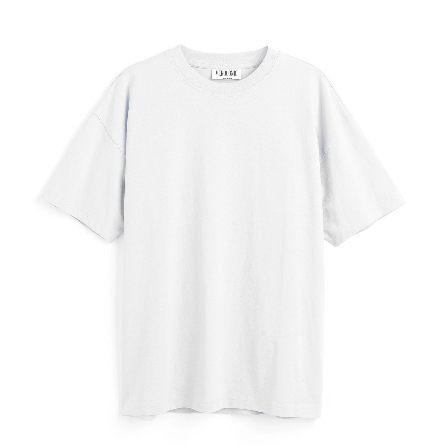 Plain Oversized White Cotton T-shirt
