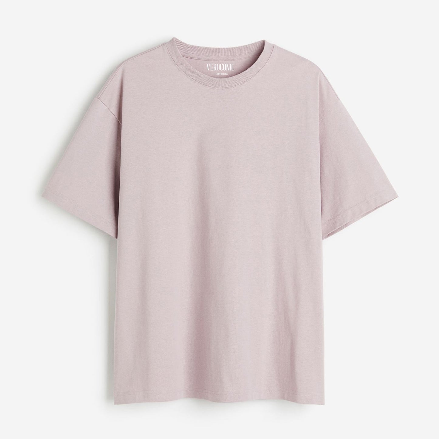 Plain Oversized Lavender Cotton T-shirt