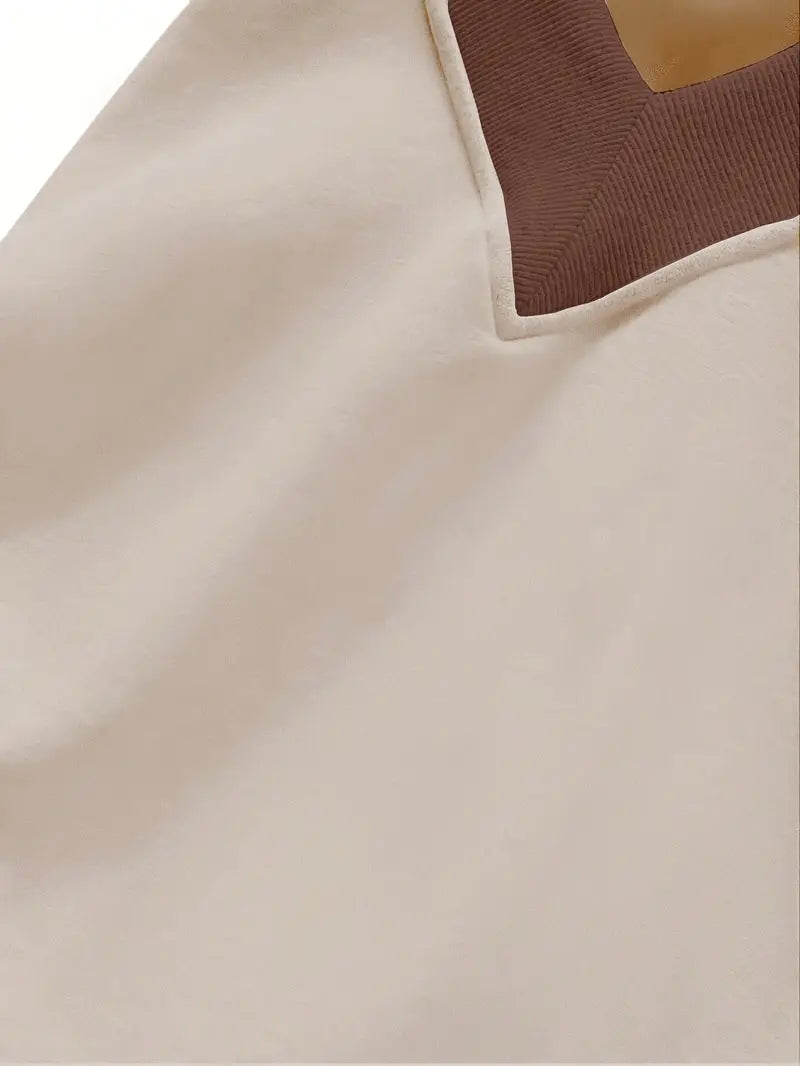 Plain Coffe Beige Color Oversized Women's Sweatshirt Hoodie, Drop Shoulders