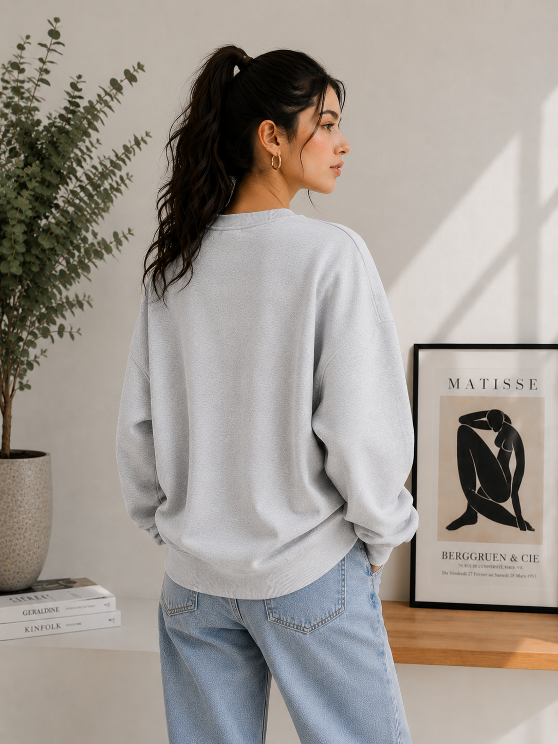 Women Crew Neck Printed Sweatshirt