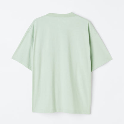 Power to The People Graphic Printed Oversized Mint Green Cotton T-shirt