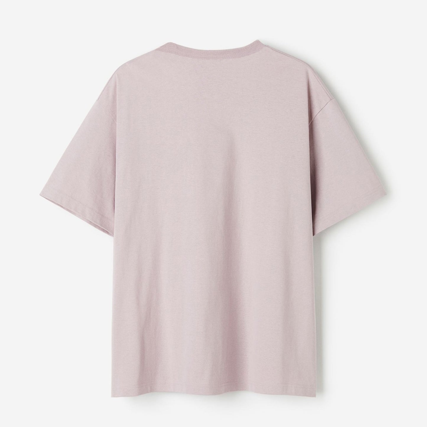 Take It Easy Printed Oversized Lavender Cotton T-shirt