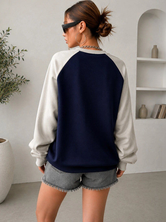 Women Colourblocked Sweatshirt