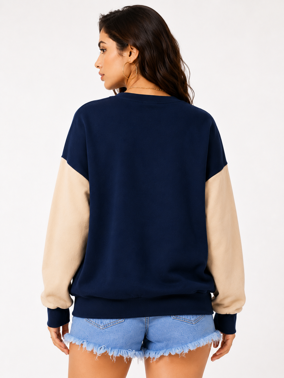 Women Button Closure Printed Sweatshirt