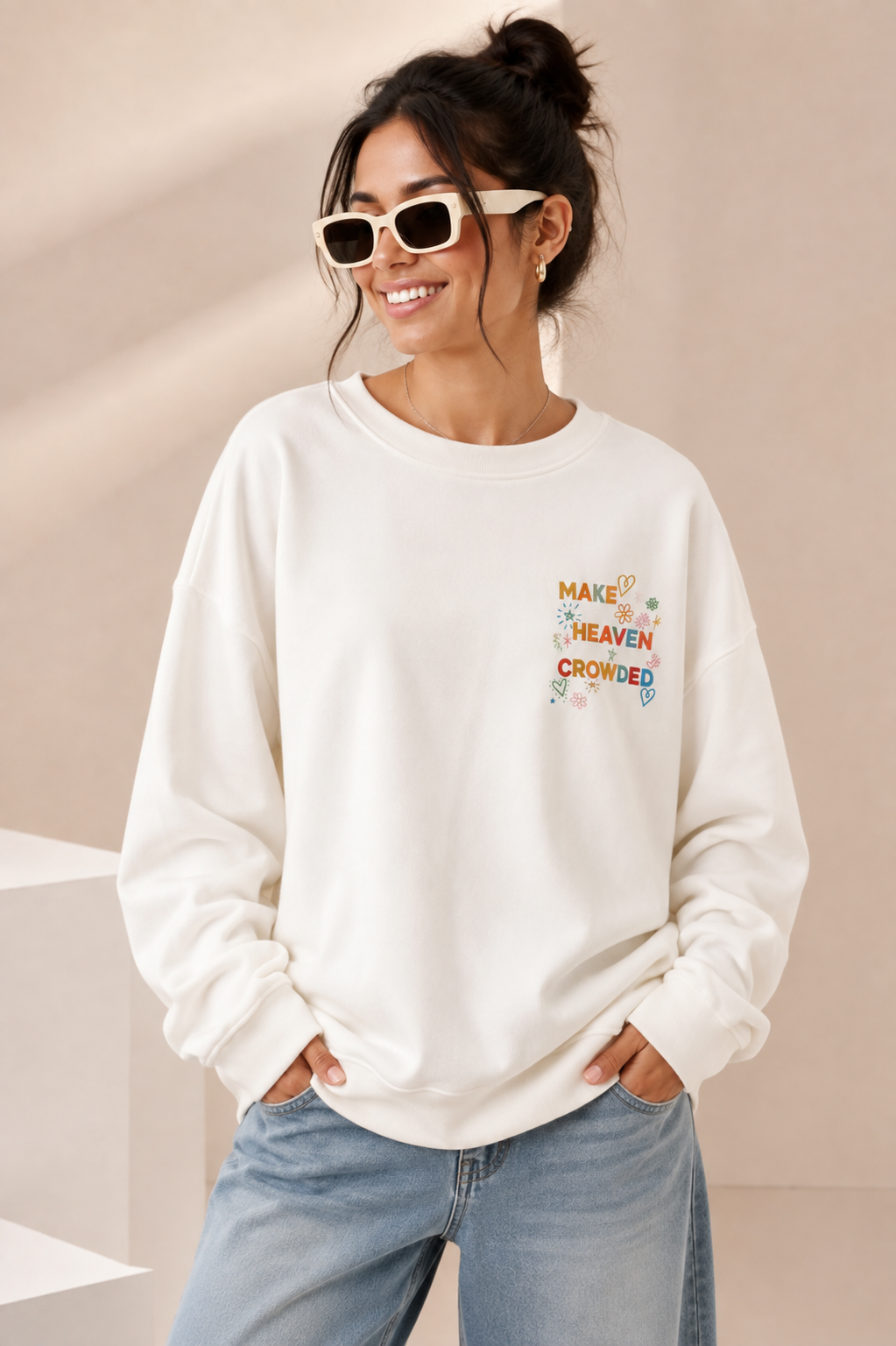 Women Back Printed Sweatshirt