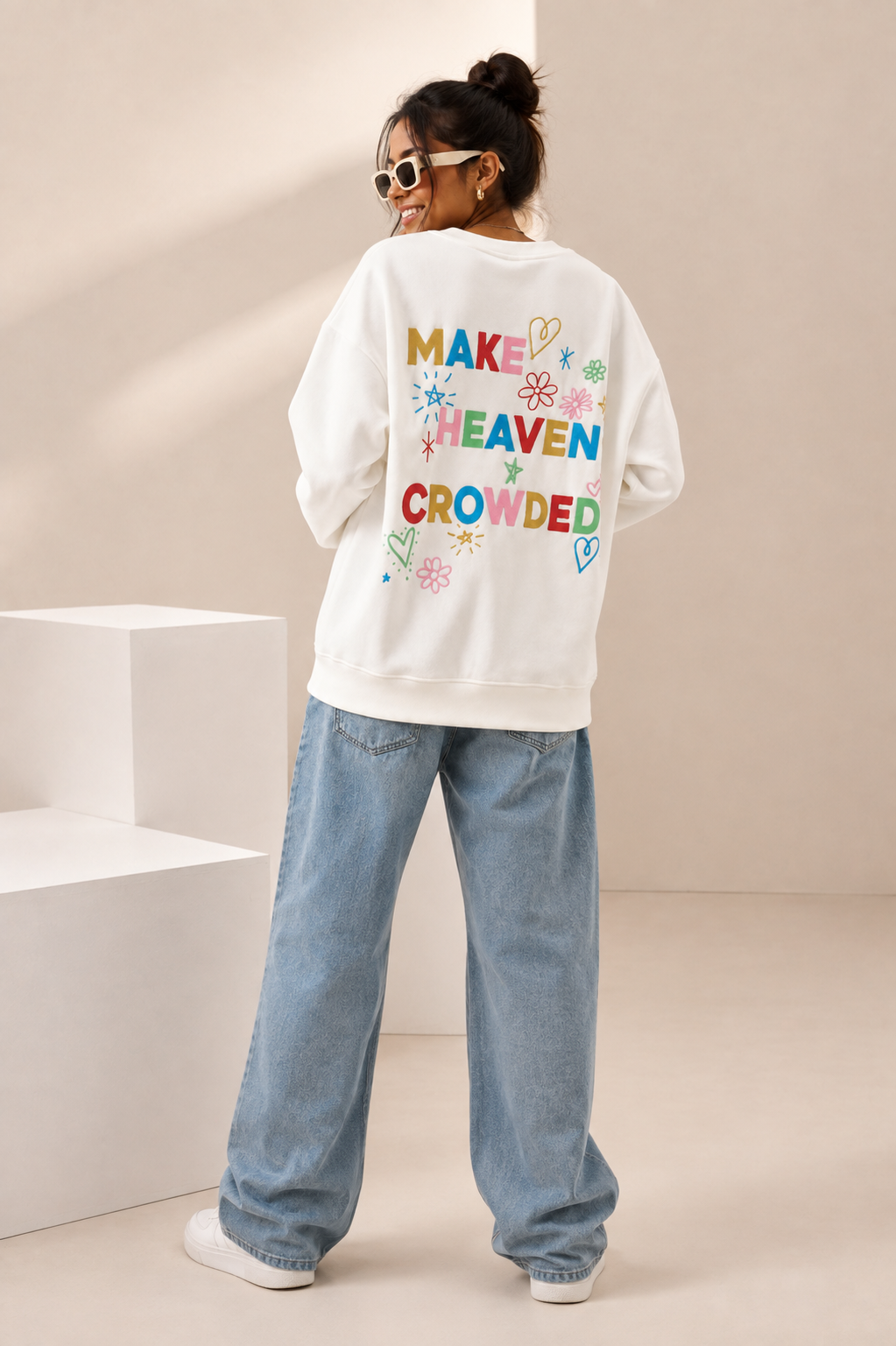 Women Back Printed Sweatshirt