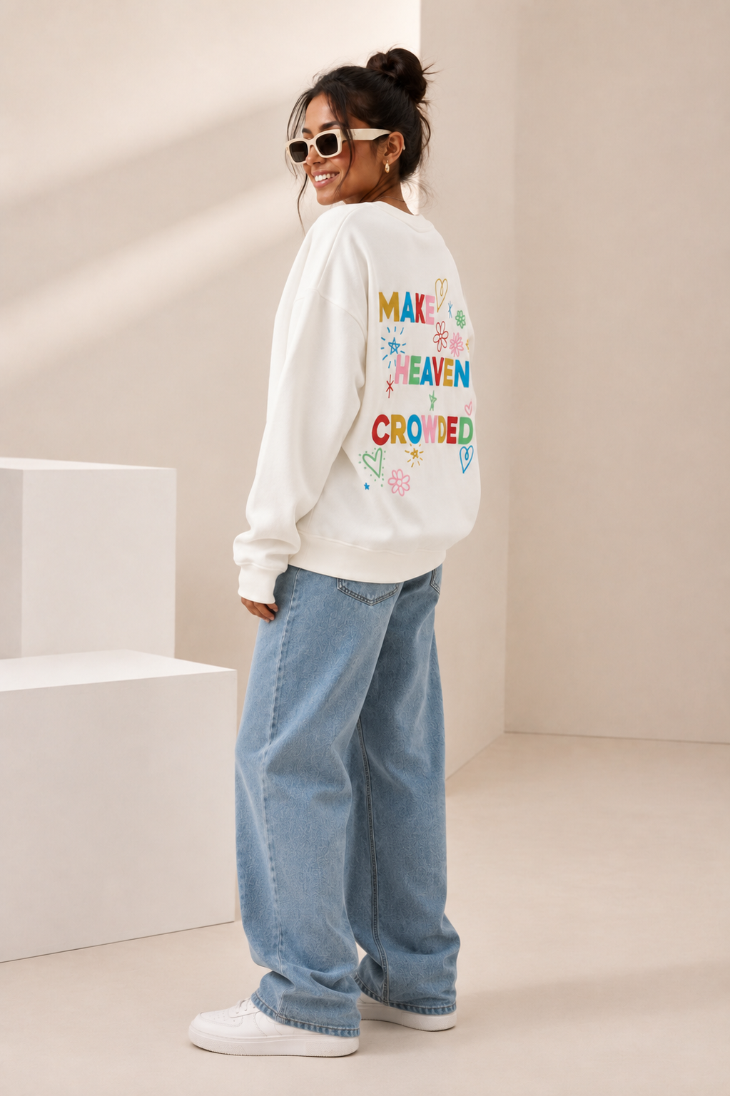 Women Back Printed Sweatshirt