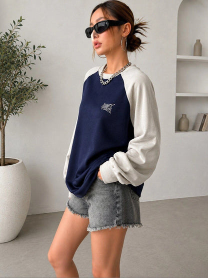 Women Colourblocked Sweatshirt