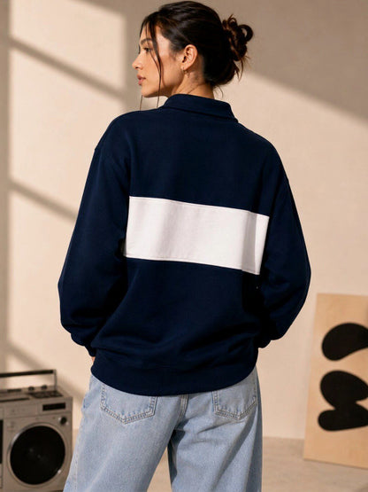 Women Colourblocked Sweatshirt