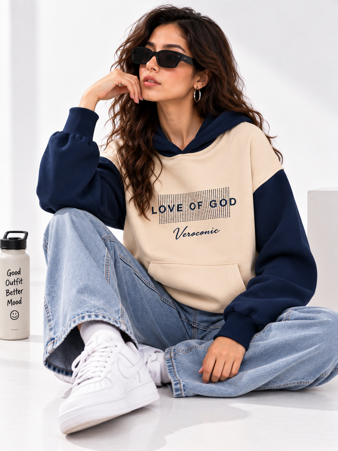 Women Hooded Neck Printed Sweatshirt