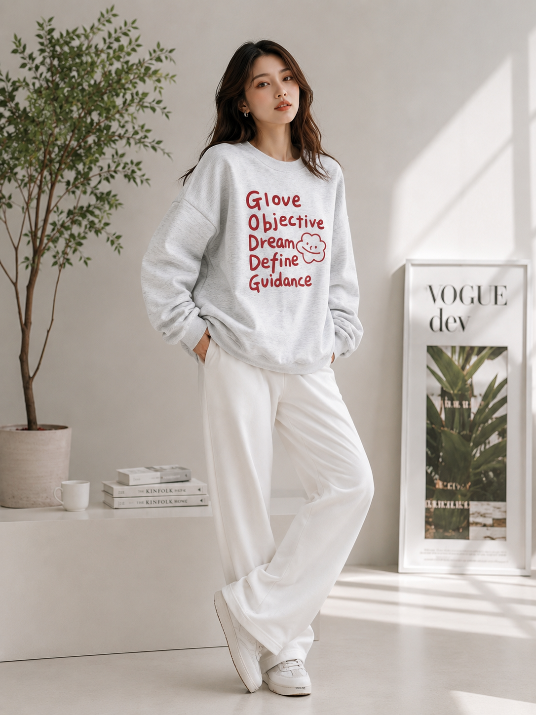 Women Crew Neck Printed Sweatshirt