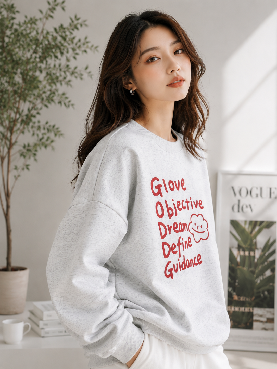 Women Crew Neck Printed Sweatshirt