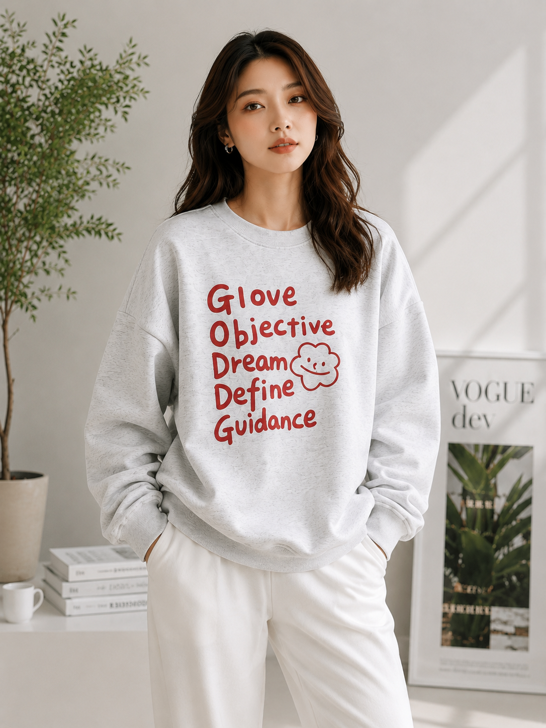 Women Crew Neck Printed Sweatshirt