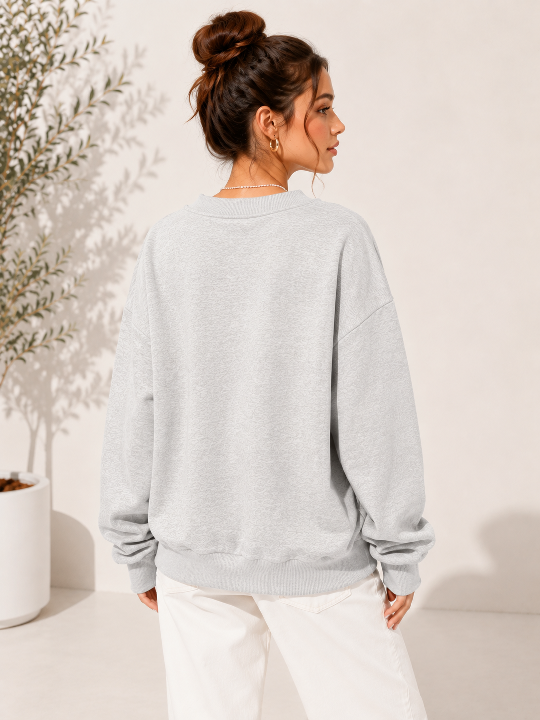 Women V-Neck Italia Printed Sweatshirt