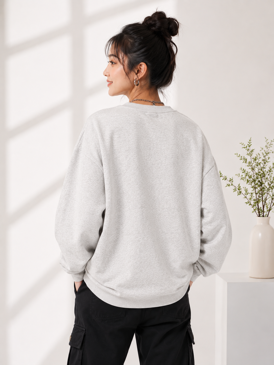 Women Crew Neck Printed Sweatshirt
