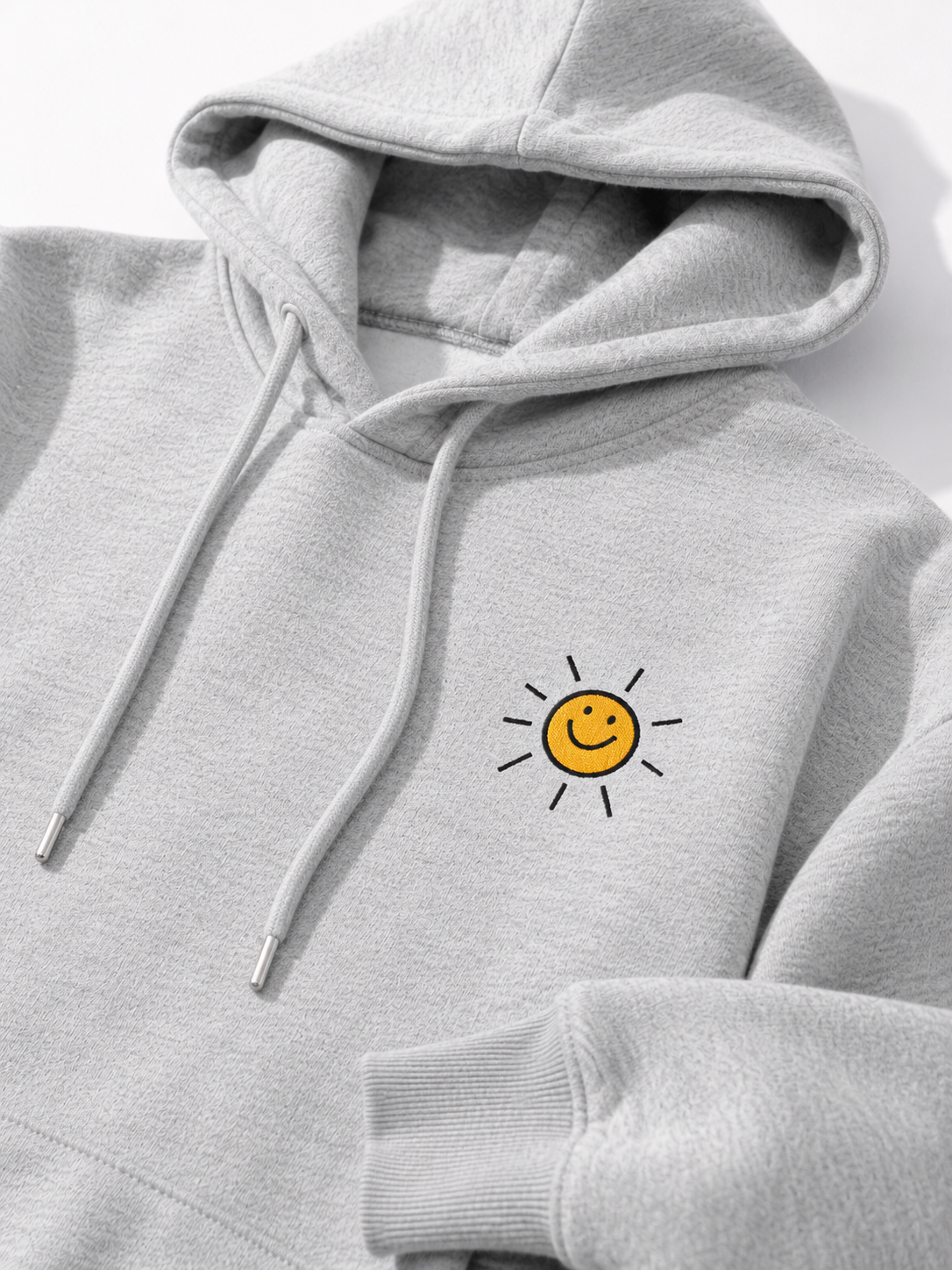 Women Sun Printed Hooded Sweatshirt