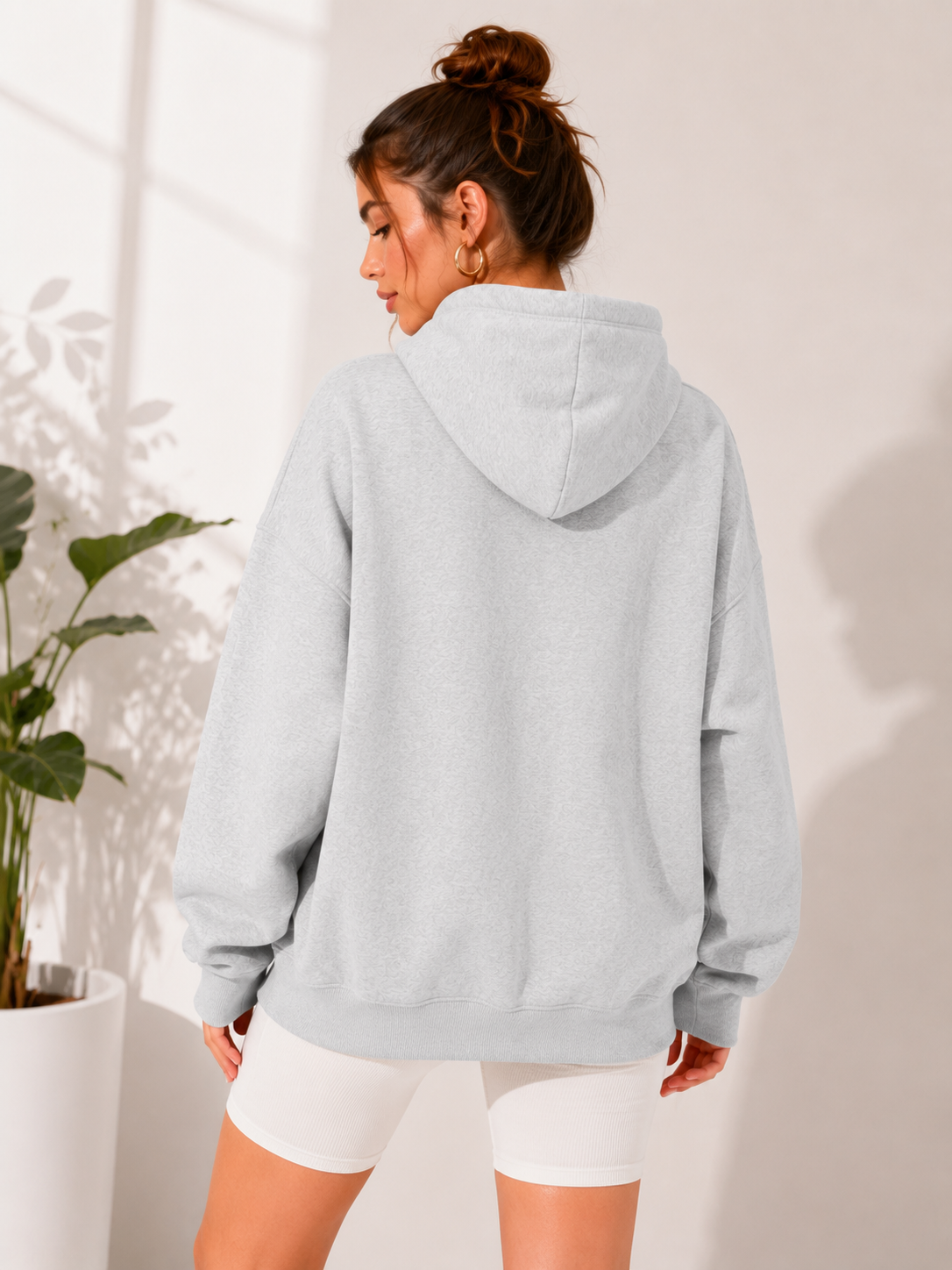Women Sun Printed Hooded Sweatshirt