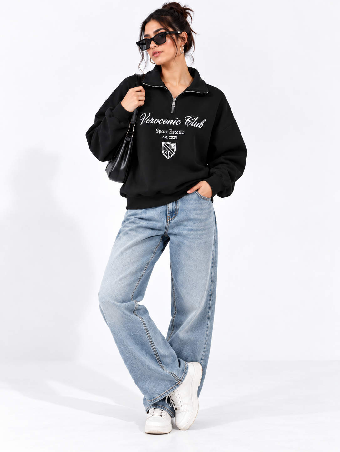 Women Hooded Neck Printed Sweatshirt