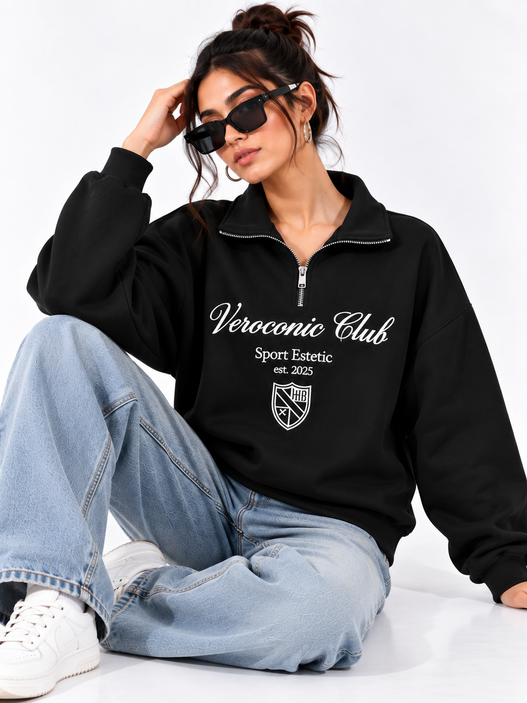 Women Hooded Neck Printed Sweatshirt