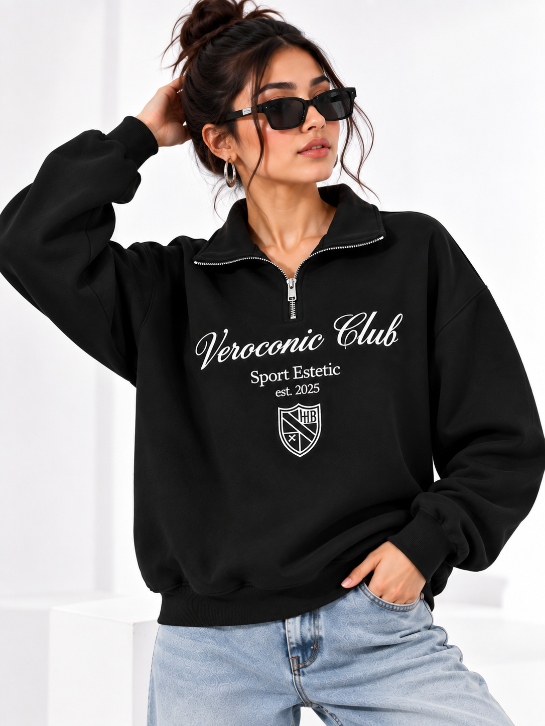 Women Hooded Neck Printed Sweatshirt