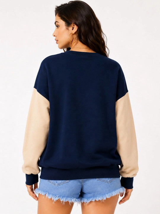 Women Colourblocked Sweatshirt
